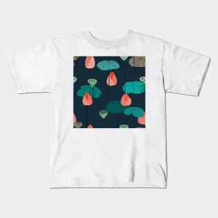 Lotus Flower and Root Kids T-Shirt